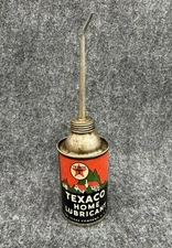 c1930s TEXACO Handy Oiler Can The Texas Company Home Lubricant 3oz Long Spout