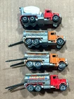 Vintage Hot Wheels Peterbilt Die-Cast Trucks Lot Of 4 Tankers & Cement Truck