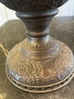 Vintage Original “Miller Juno Lamp” Kerosene Base W Gorgeous Embossed Motif — photo 3