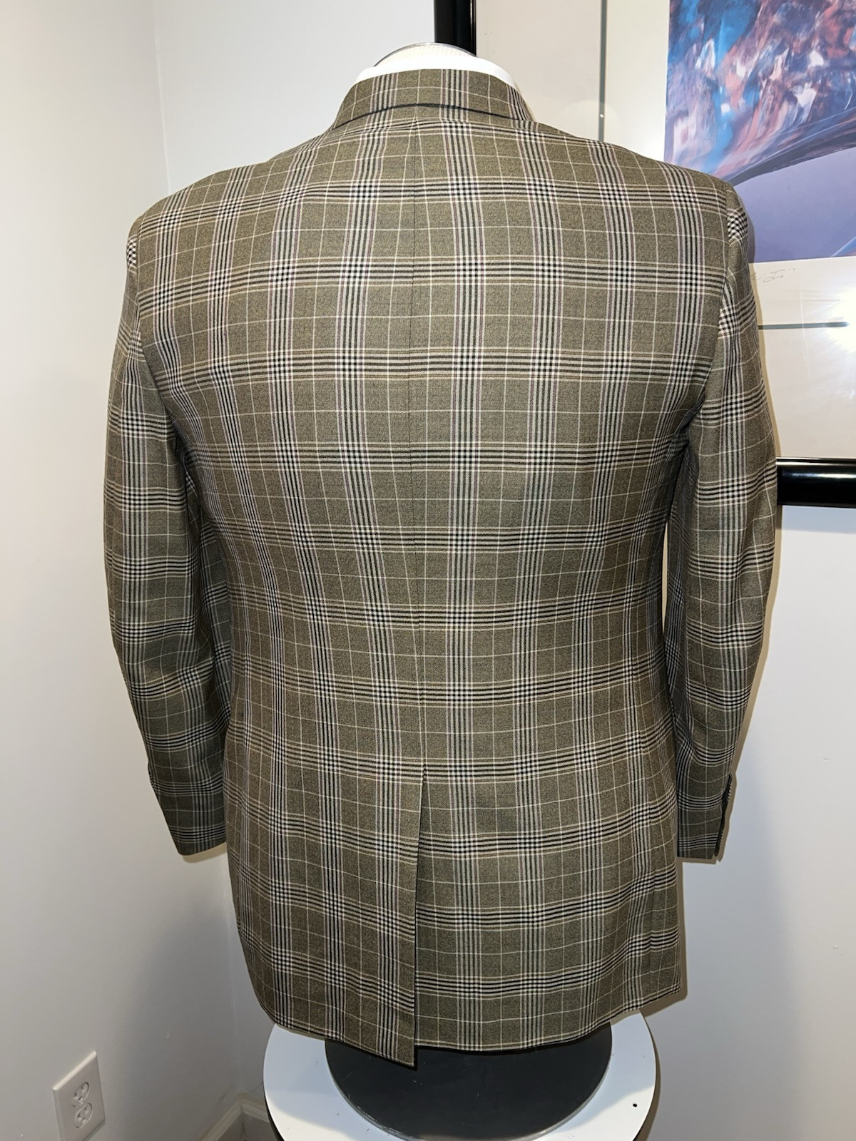 Cappotto sportivo uomo a quadri Holland & Sherry Siviglia fila su misura 44R