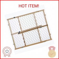 Toddleroo by North States Diamond Mesh Wooden Baby Gate: 26.5"- 42" Wide. Pressu