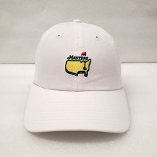 American Needle Masters Augusta Strap Back Embroidered Golf Hat USA White