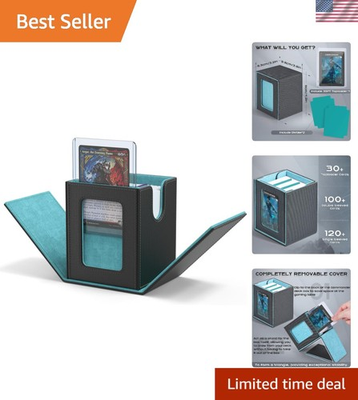 #ad Minimalist Faux Leather Deck Box Holds 100 Cards Waterproof Storage Solution $29.99