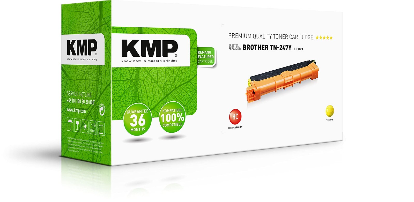 Картридж с тонером KMP для Brother TN247 желтый - для Brother DCP-L серии 3500 / HL-