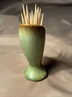 Frankoma Pottery Bud Vase prairie green, cream green, brown