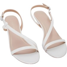 Journee Collection Jemry Heeled Dress Sandals White 8M