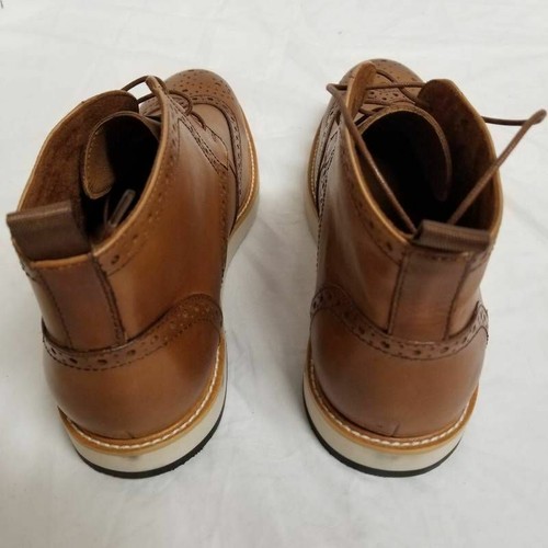 Blake McKay C Berkley Boots Mens Size 8.5 Oxford Ankle Cognac Lace Up Wingtip - Picture 3 of 8