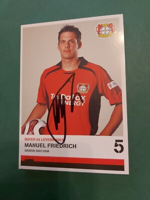 Bayer Leverkusen, M. Friedrich, autograph card, football