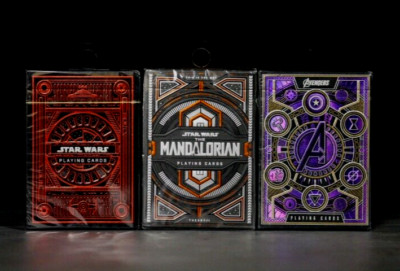 3 Set Avengers Purple StarWars Rebels Red Theory Mandalorian brass Playing Card