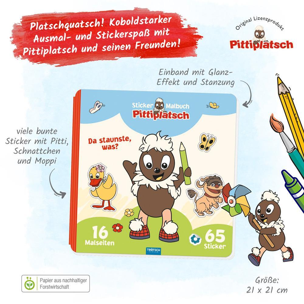 Thumbnail - Trötsch Unser Sandmännchen Malbuch Stickermalbuch Pittiplatsch Trötsch