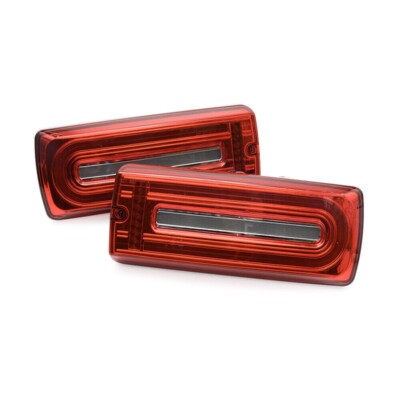 Forged LA OE Style LED Tail Lights For Mercedes G Wagon W463 (1990-2018) - Red Lenses With Bulbs - View #3