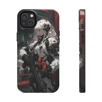 Anime Phone Case Cyberpunk Girl Tough iPhone Case