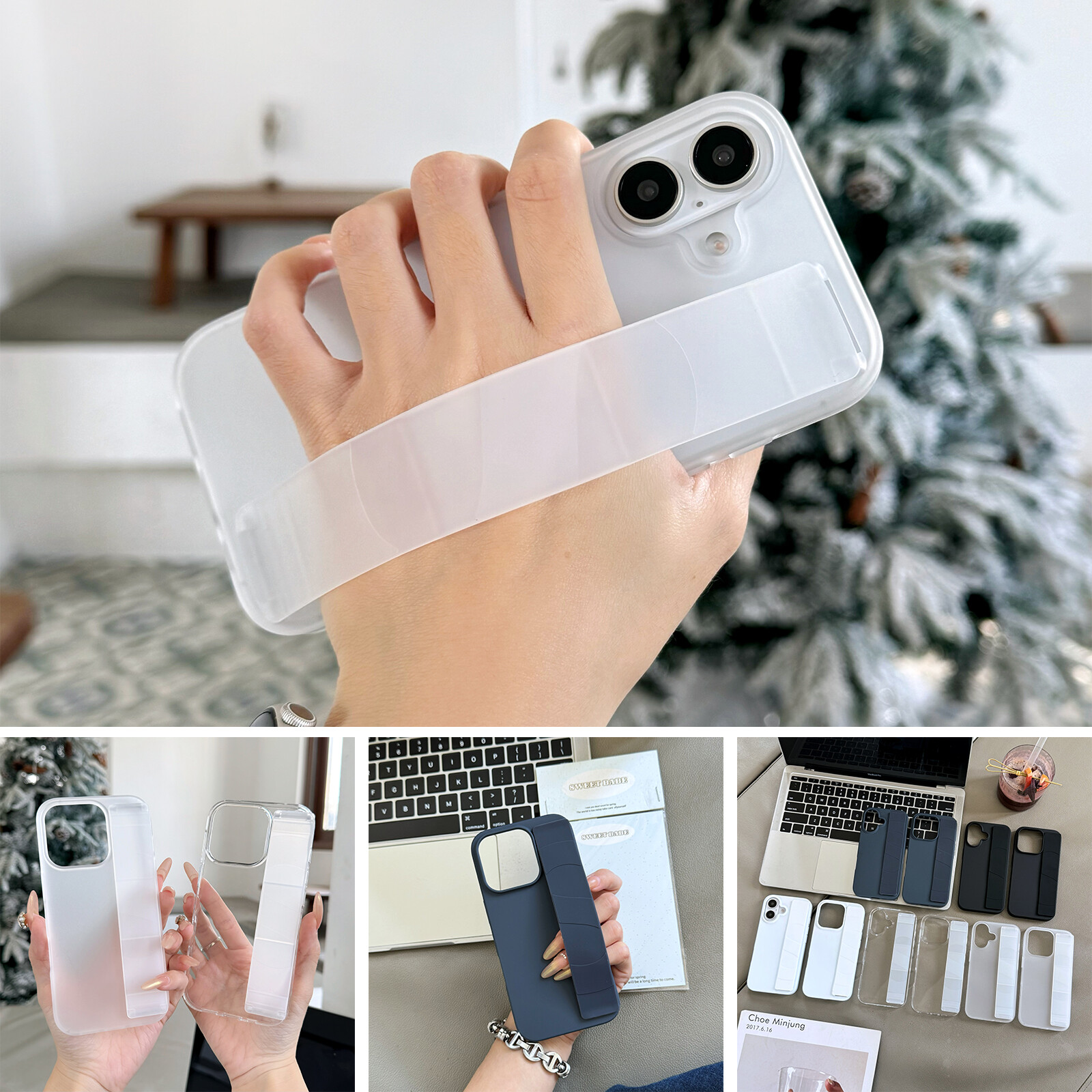 For iPhone 16 Pro Max|Pro|Plus 15 14 13 12 11 Wrist Strap Shockproof Phone Case