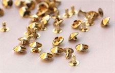 200pz Borchie sfuse a cono rivetto color oro 1CM CONE STUDS gold
