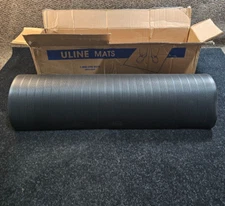 Uline H-737BL Anti-Fatigue Mat - 3⁄8" thick, 3 x 9', Black PVC foam