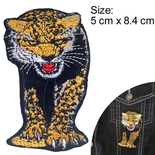 Leopard Iron on patch predator roaring embroidery iron-on transfer ...