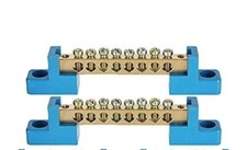 8 Terminal Bus Bar Terminal Block 2 Pack Brass Wire Screw Terminal