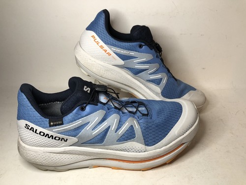 Salomon Pulsar Trail GTX Blue White Gore-Tex Running Shoes Women’s Size 10 - Bild 2 von 10