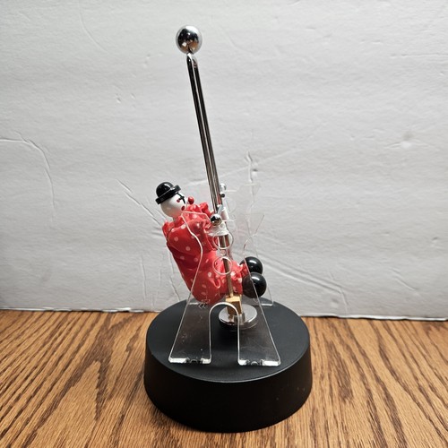 Vintage Swinging Clown Schaukel Schreibtisch Spielzeug Balance Perpetual Motion Zirkus - Bild 5 von 13