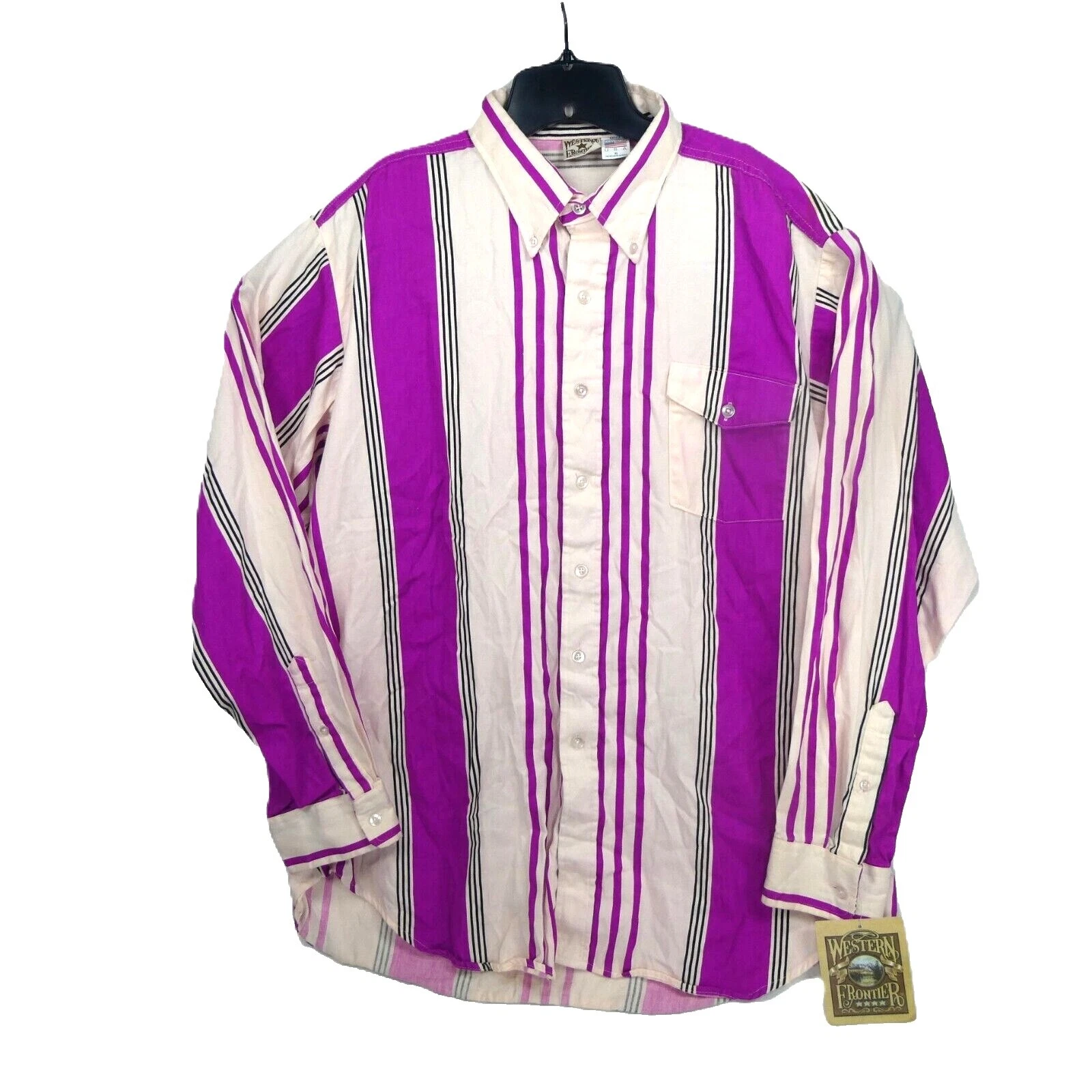 Western Striped Casual Button-Down Shirts for Men