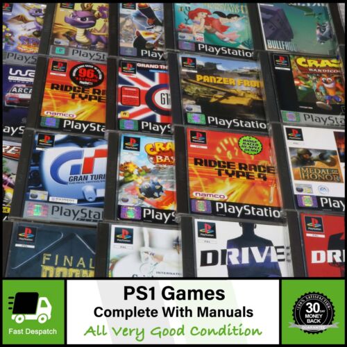 Sony PlayStation PS1 Games | All Complete With Manuals | Very Good - Afbeelding 1 van 97