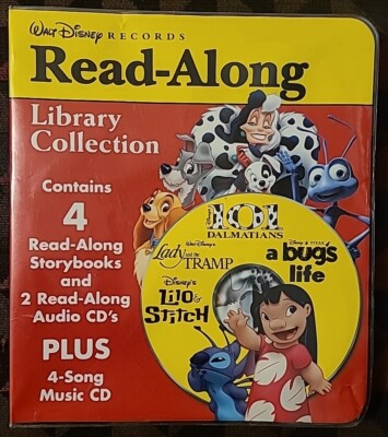 Walt Disney Records Read-Along Library Collection 4 Story Books 3