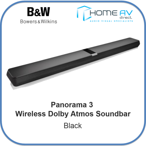 Bowers & Wilkins Panorama 3 Wireless Dolby Atmos Soundbar - Black - Afbeelding 1 van 6