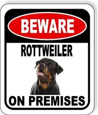 BEWARE ROTTWEILER ON PREMISES Metal Aluminum Composite Sign