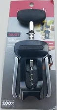 Good Cook 20318 Touch Winged Corkscrew, Black Non-slip Soft turn knob New