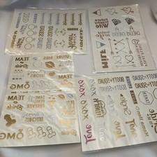 80 Bride Metallic Tattoos  Bachelorette Party Decorations