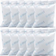 100 Gram 10 Packs Silica Gel Packets Dessicant for Storage, Humidity Packs