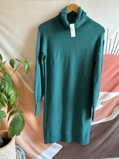 J. Crew Spicy Jade Turtleneck Sweater Teal Wool Alpaca Blend Dress Sz XS NWT