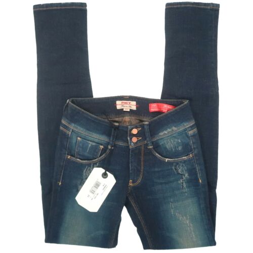 Met in Jeans Women's Angel High-Waisted Low Rise Destroyed Skinny Jeans 24 NWT