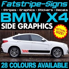 adatto a BMW X4 STRISCE GRAFICHE ADESIVI DECALCOMANIE M SPORT xLINE xDRIVE 20d 30d 35d