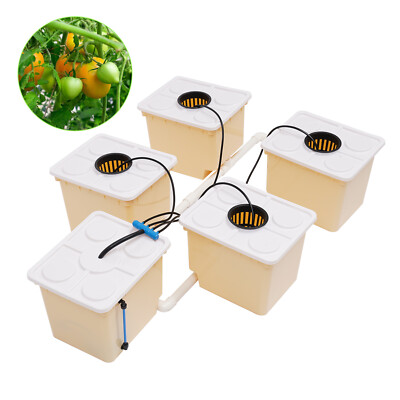 Hydroponic Deep Water Culture (DWC) & Buckets Drip Ring Grow System Kit Pp & Uv