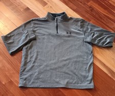 Under Armour Sweatshirt 2XL XXL Gray 1/4 Zip Mock Neck Gray Loose Men's