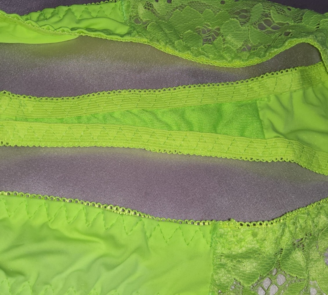 Vintage Thong Panties Nylon Elastane w Lace Lt Green M 36 eBay