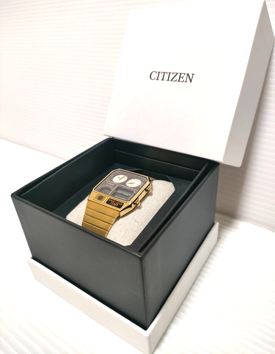 CITIZEN JG2103-72X ANA-DIGI TEMP Gold Men's Watch Authentic