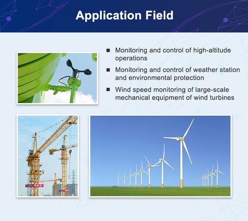 Digital Anemometer Sensor Flow Tester Meter for Meteorological Forecasts