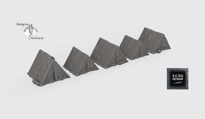 Tent Set - 28mm 32mm Hero's Hoard Wargaming Tabletop Scatter Miniatures Terrain 