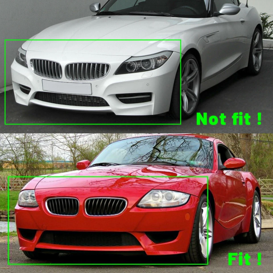 2pcs Gloss Black Front Kidney Grill Grille For 2003-2008 BMW Z4 E85 E86 2-Door Foto 2 de 4