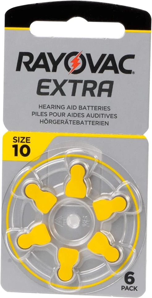 Rayovac Extra MERCURY FREE Hearing Aid Batteries Size 10 Expires 2028