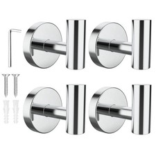 Towel Hooks for Bathrooms 4 Packs Screw-in Bathroom Towel Hook Wall Mounted S...