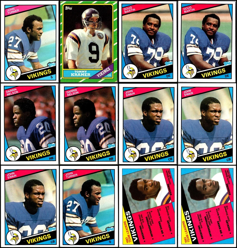 Lote de tarjetas 1984 Minnesota Vikings (51) - Casi desaparecidas - Consigue las tuyas antes de que estén... Foto 3 de 4