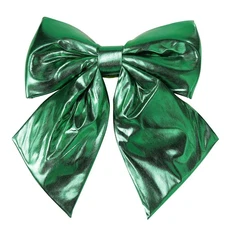 allgala Christmas Metallic Foil Bows – 2 Pack, 25x30cm, Green
