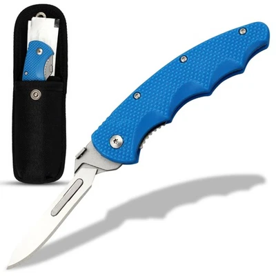 Wiebe Arctic Fox Skinning Knife - Replaceable Blade Hunting Knife with 24 blades