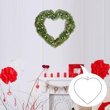 Herz Draht Kranzrahmen, DIY Valentinstag Dekoration f&uuml;r Garten  Und Heimbedarf