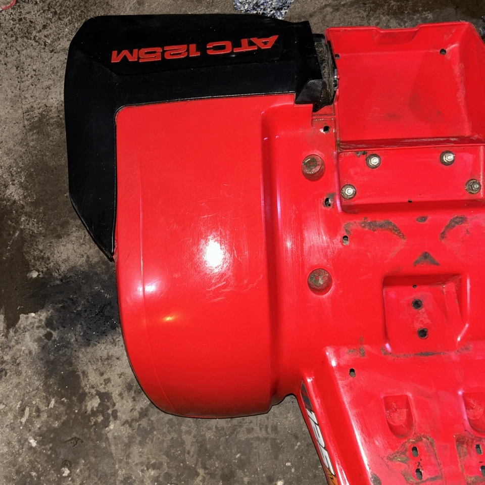 👀 NICE 84 85 Honda ATC125m ATC 125M Rear Fender Plastic Mudflaps OEM - Image 3 of 4