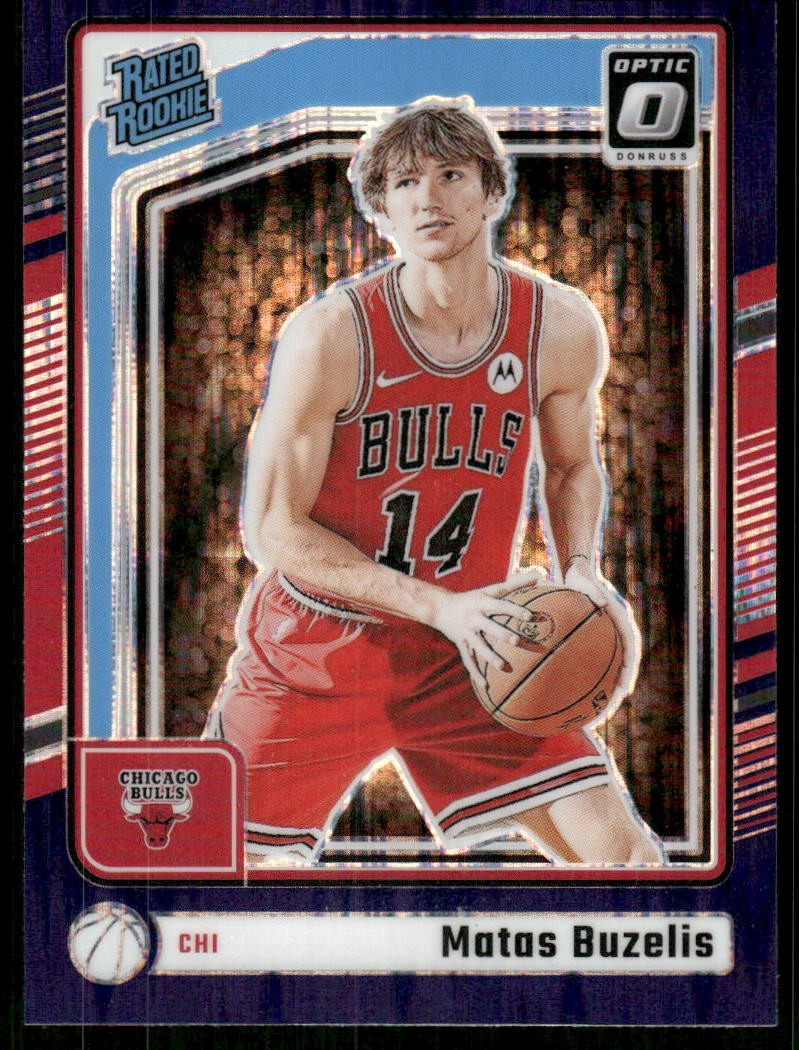 2024-25 Donruss Optic #271 Matas Buzelis Purple Shock