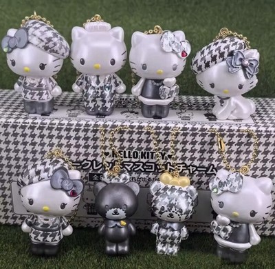 Sanrio Genuine Hello Kitty Blind Box y2k Kawaii Houndstooth Toy Doll Figurine 2 